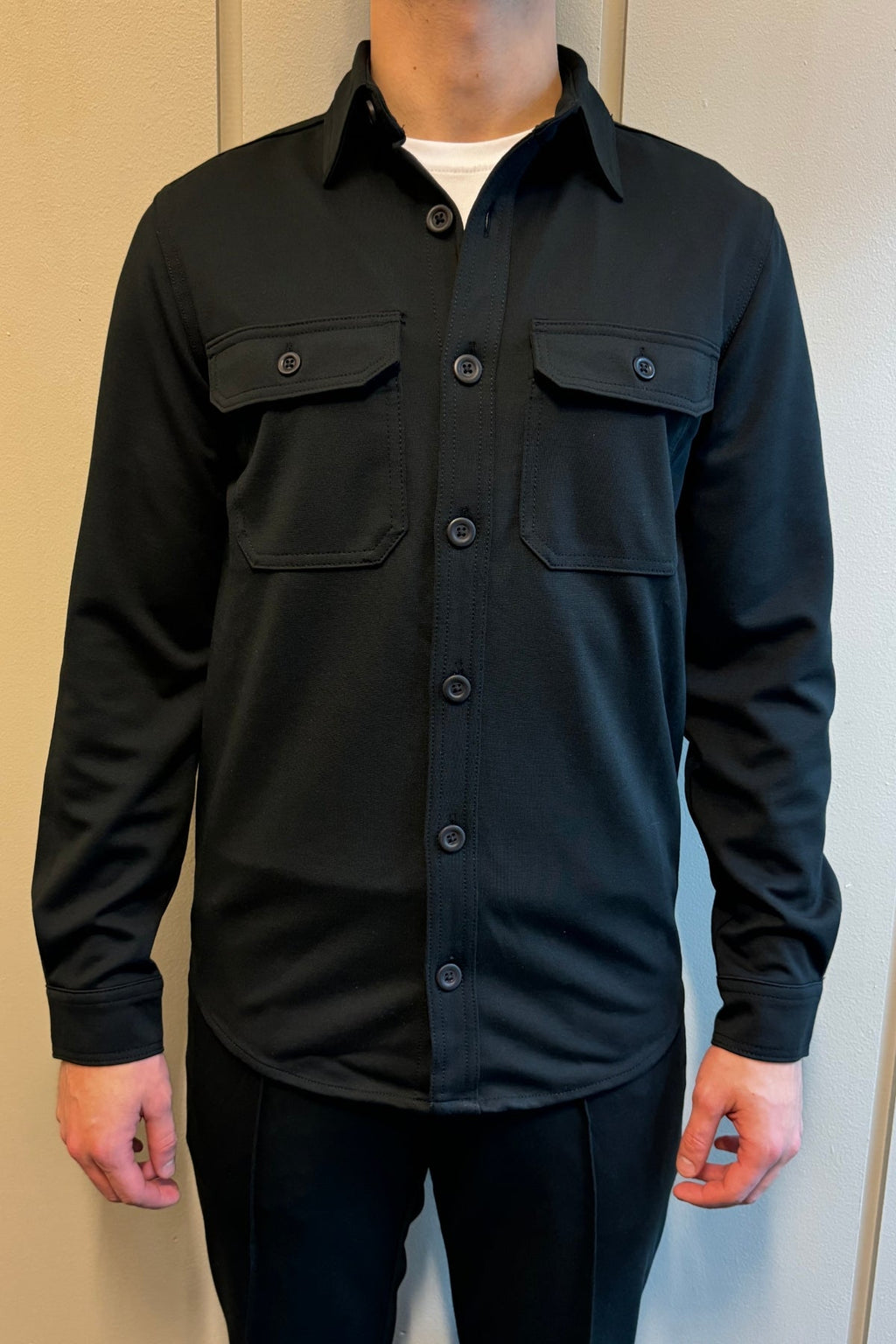 Performance Regular Overshirt - Black