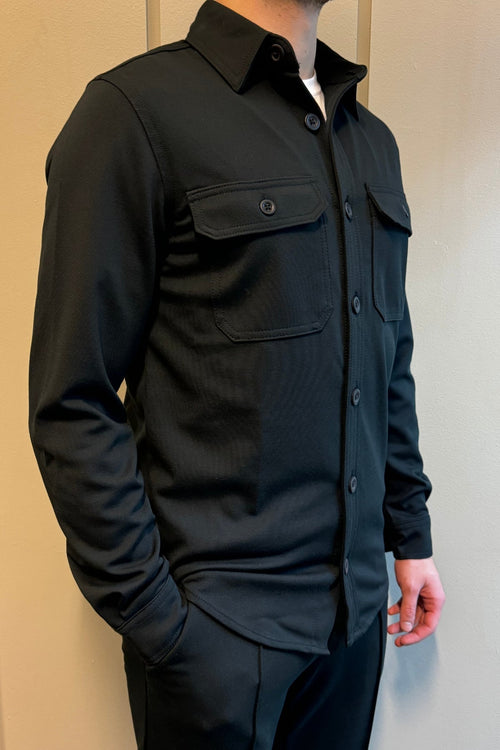 Performance Regular Overshirt - Black - TeeShoppen Group™