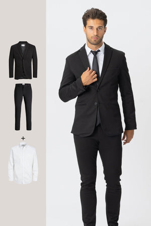 Performance Suit™️ (Zwart) + Performance Overhemd - Pakketdeal