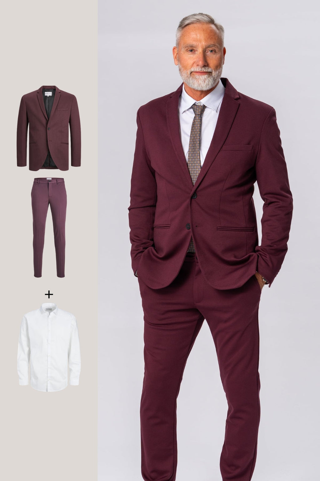 Performance Suit™️ (Burgundy) + Performance Shirt - Package Deal