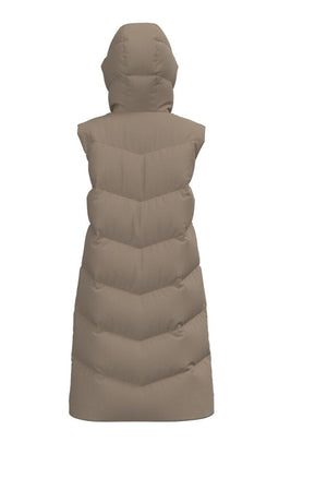 Jamilla Long Puffer Vest - Silver Mink