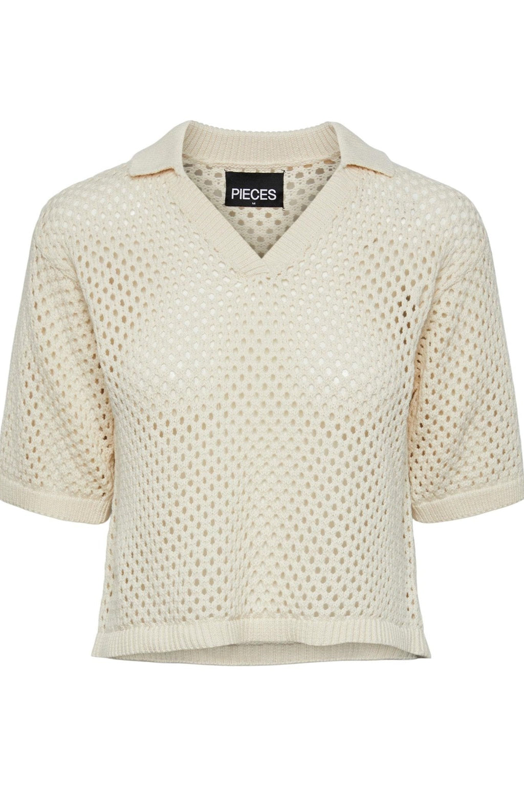 Laya Knit Polo - White Smoke