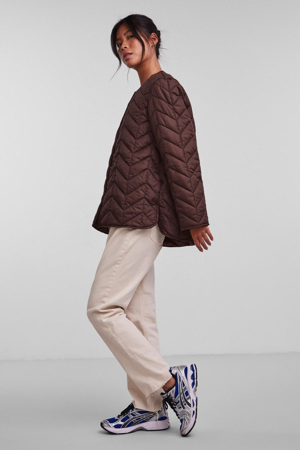 Fawn Short Quilted Jacket - Chacory Coffee