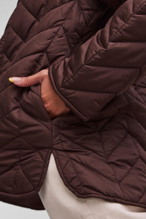 Fawn Short Quilted Jacket - Chacory Coffee