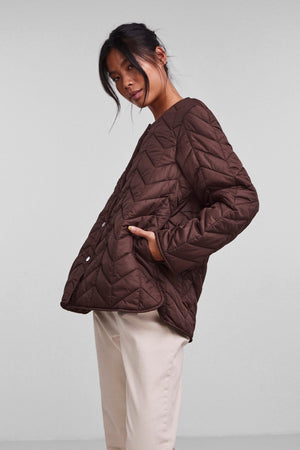 Fawn Short Quilted Jacket - Chacory Coffee