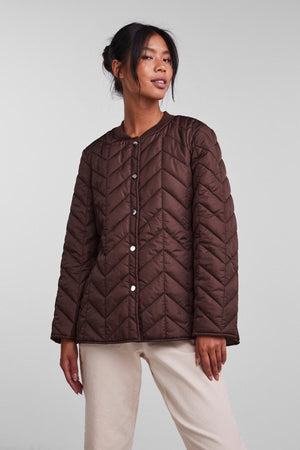 Fawn Short Quilted Jacket - Chacory Coffee