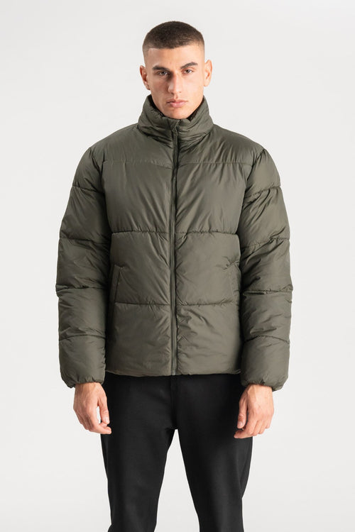 Puffer Jacket - Olive - TeeShoppen Group™