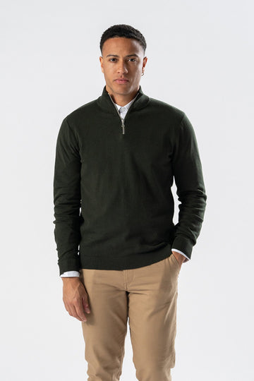 Pullover Half Rits - Leger