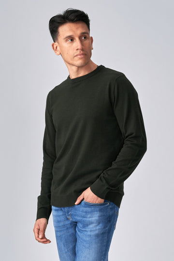 Pullover Ronde Hals - Army