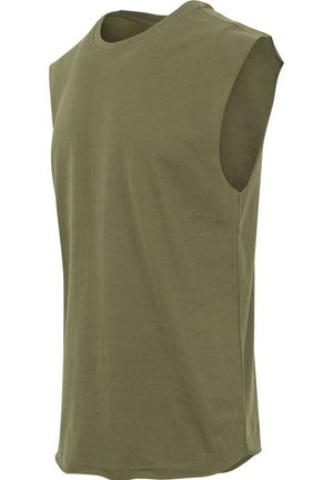 Sleeveless Tee - Olive - TeeShoppen Group™ - T-shirt - TeeShoppen