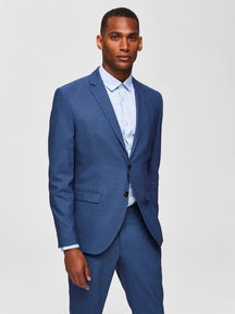 Slim -fit blazer - donkerblauw