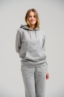 Basic Hoodie Sweat - Light Gray Melange