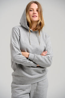 Basic Hoodie Sweat - Light Gray Melange