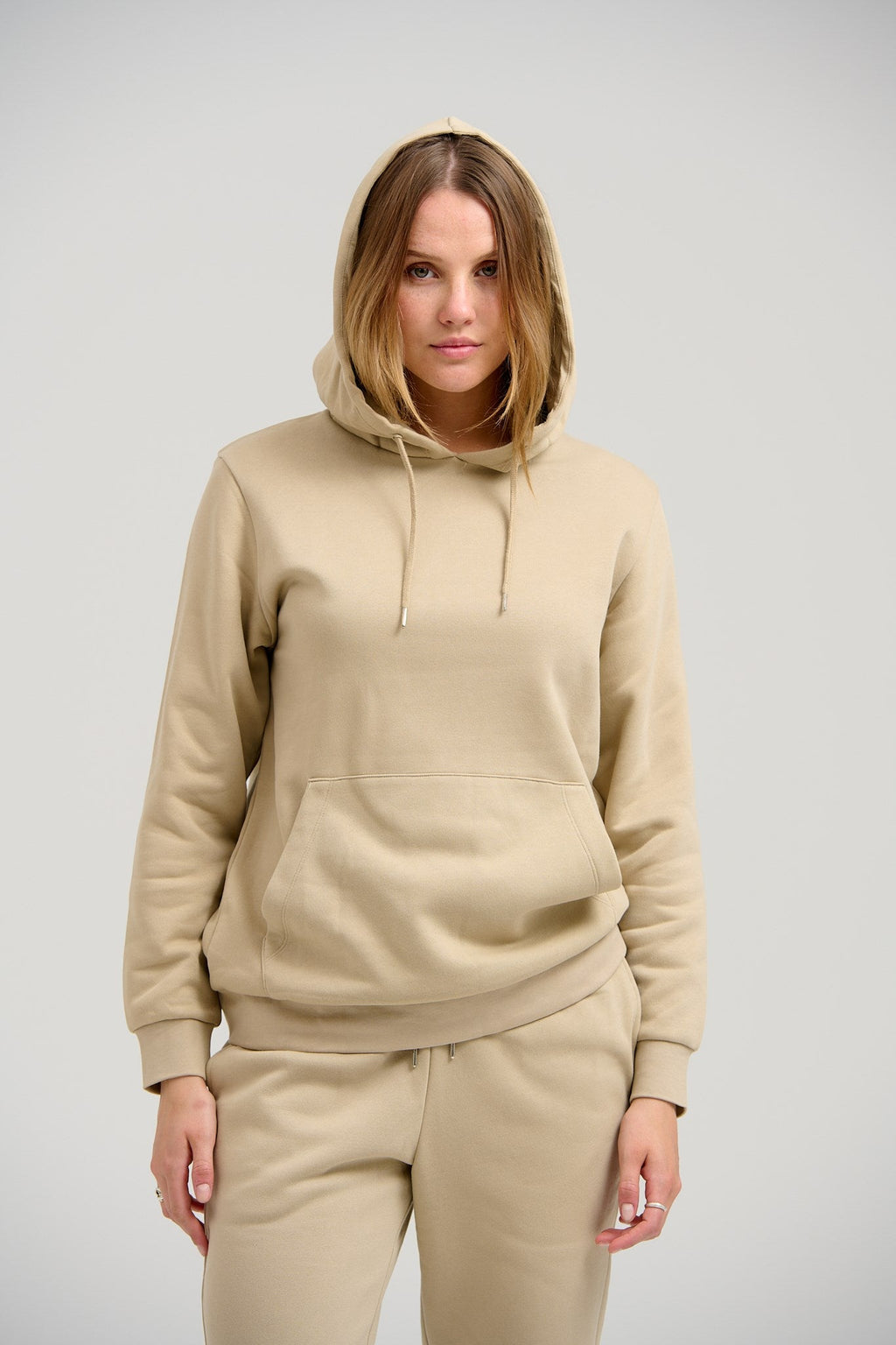 Basic Hoodie Sweat - Dark Beige