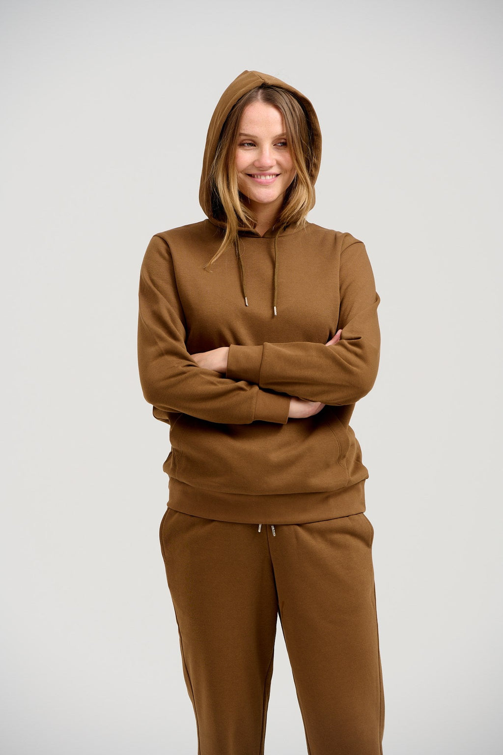 Basic Hoodie Sweat - Brown