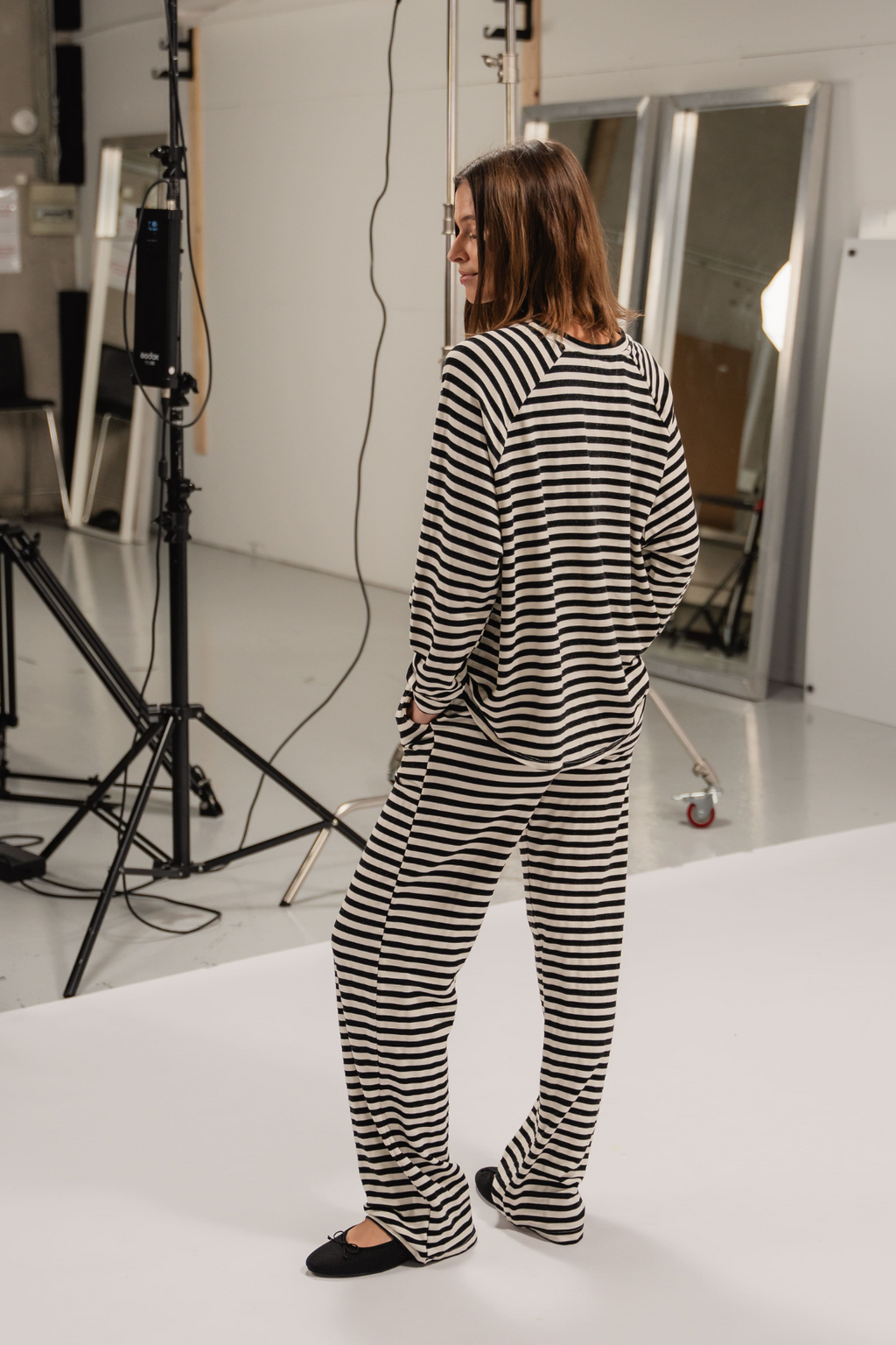 Gestript Pants - Zwart