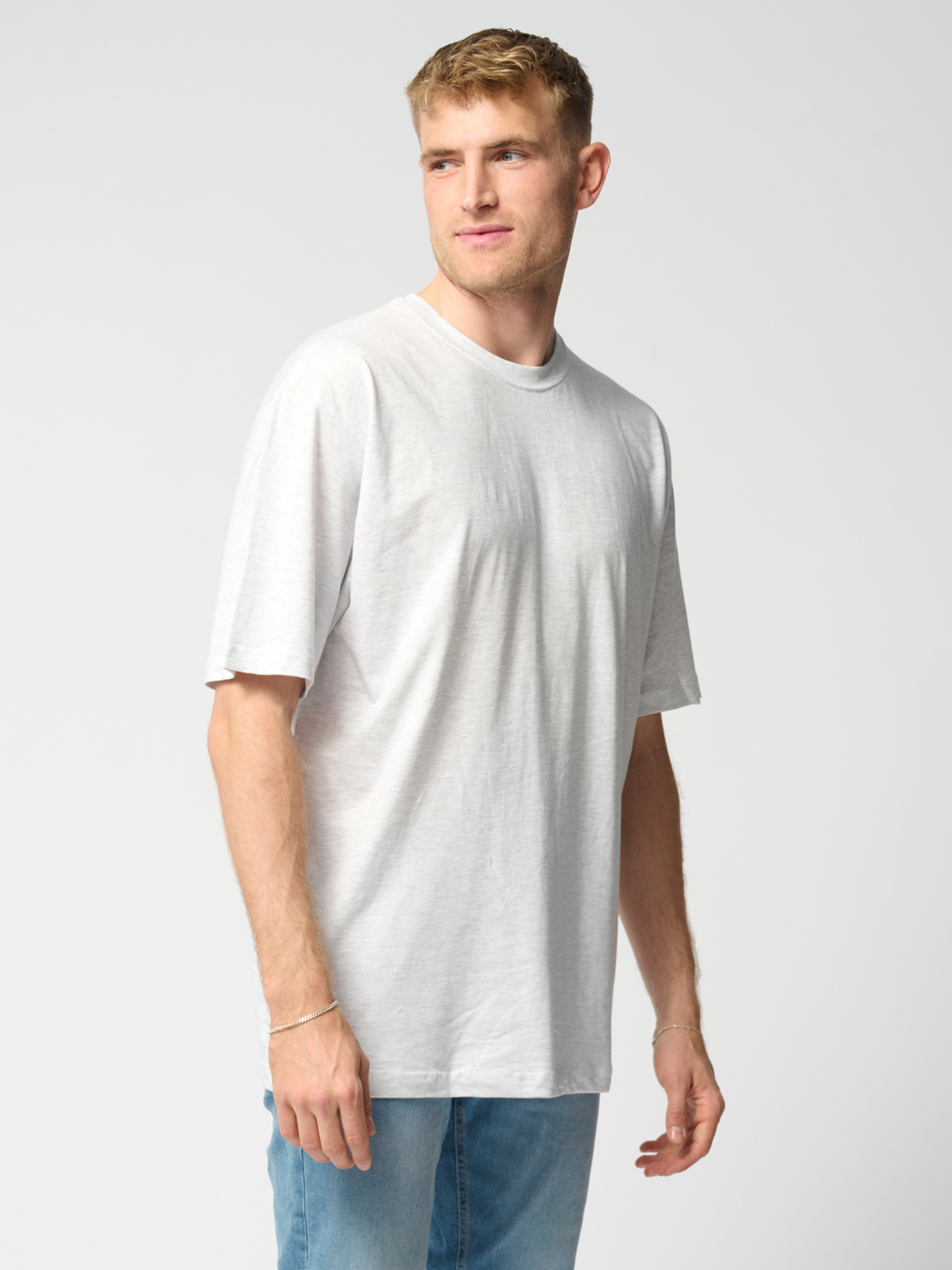 Oversized t -shirt - lichtgrijs