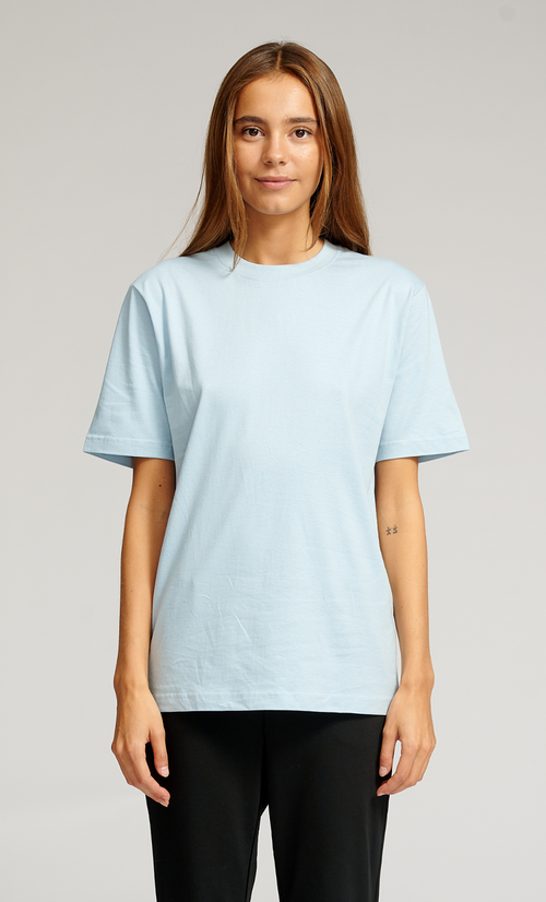 Oversized t -shirt - lichtblauw (vrouwen)