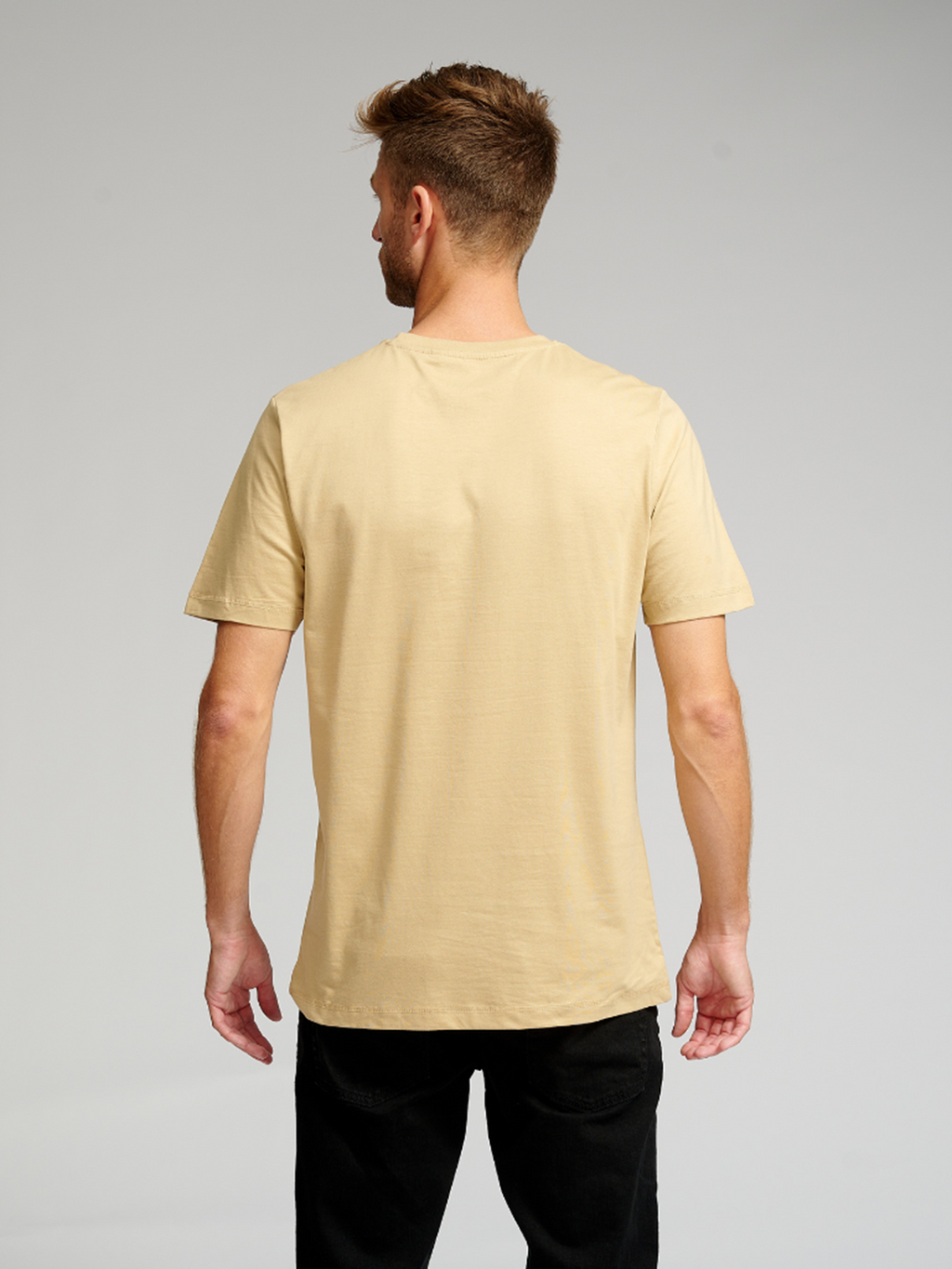 Biologisch Basic T -shirt - Beige