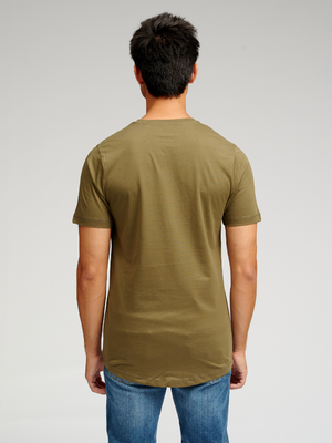 Lang T -shirt - Army Green