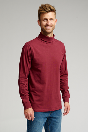 Roll Collar Sweater - Bourgondië Red
