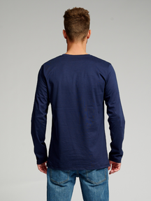 Basic T-shirt met lange mouwen-marine