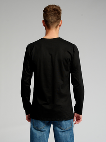 Basic T-shirt met lange mouwen-zwart