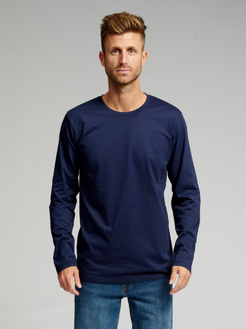 Basic Long-sleeved T-shirt - Navy