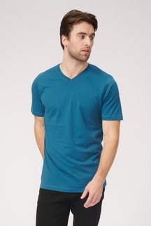 Basic VNECK T -shirt - Petroleumblauw