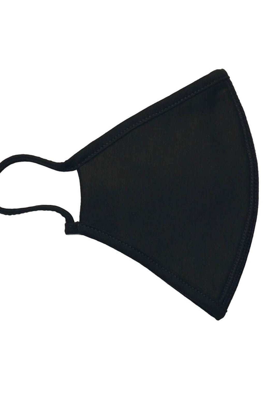 Fabric mask with 3 layers - Black (organic cotton)