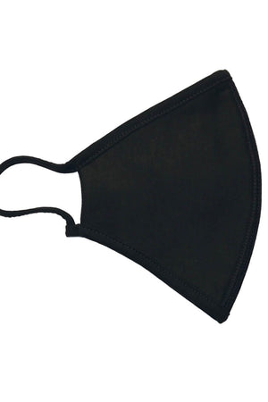 Fabric mask with 3 layers - Black (organic cotton)