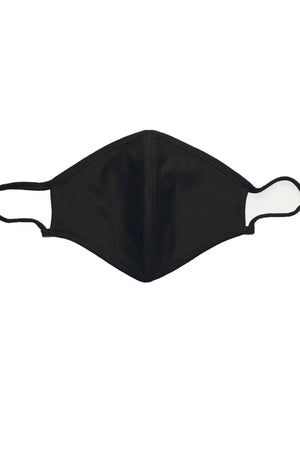 Fabric mask with 3 layers - Black (organic cotton)