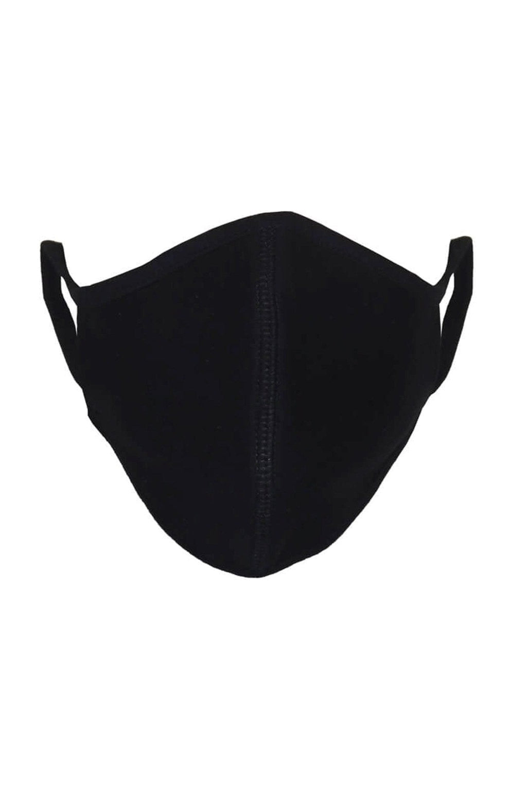 Fabric mask with 3 layers - Black (organic cotton)