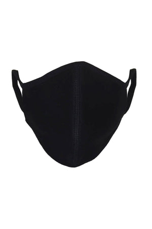 Fabric mask with 3 layers - Black (organic cotton)