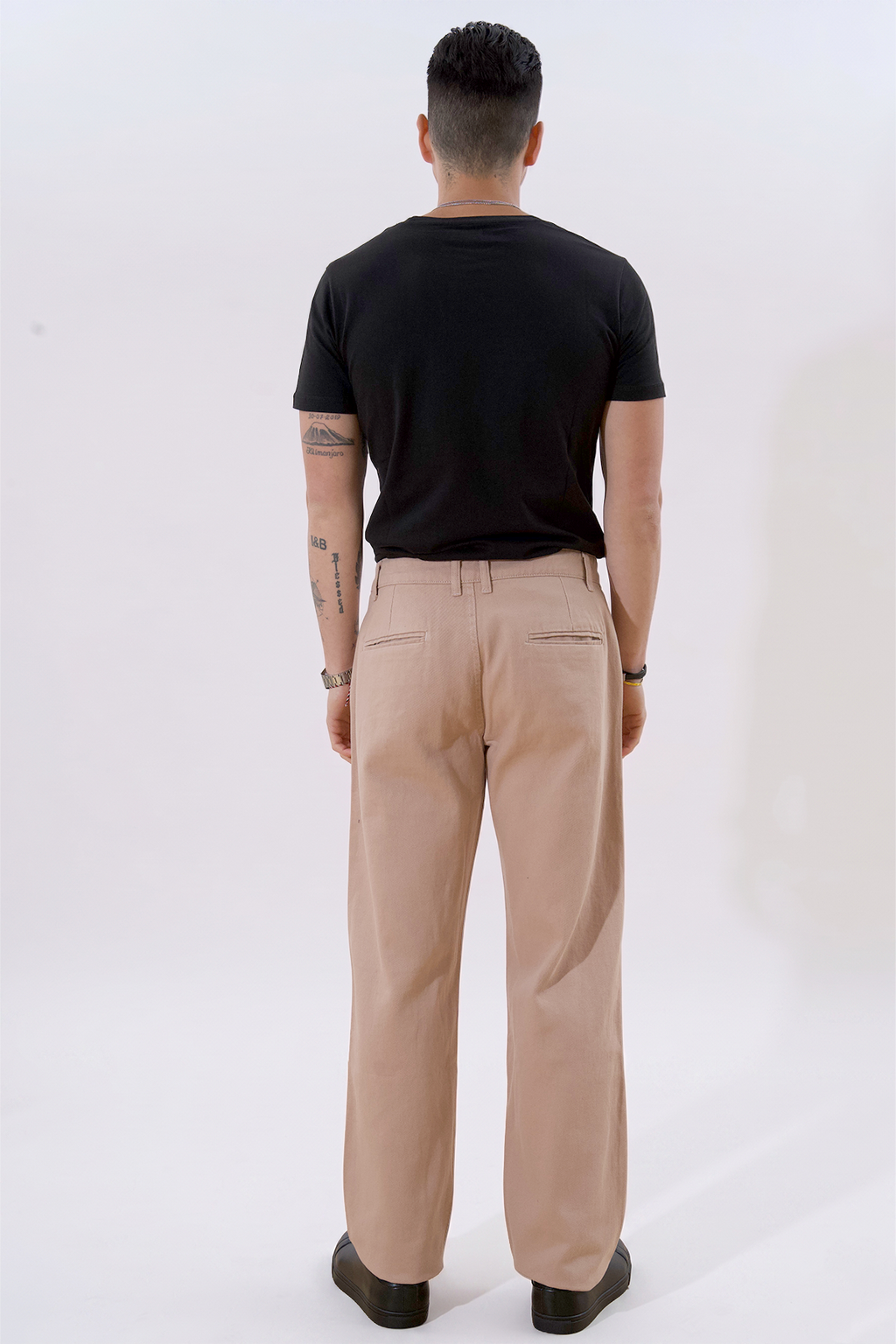 Rechte katoenen chino - Beige