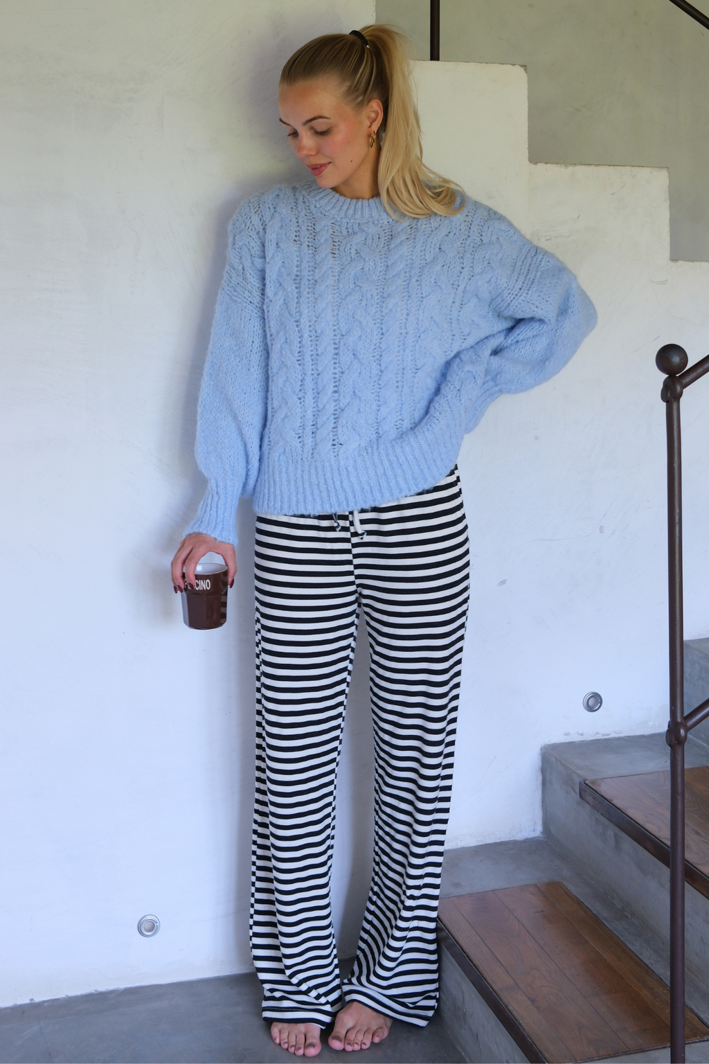 Gestript Pants - Blauw