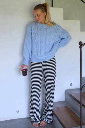 Gestript Pants - Blauw