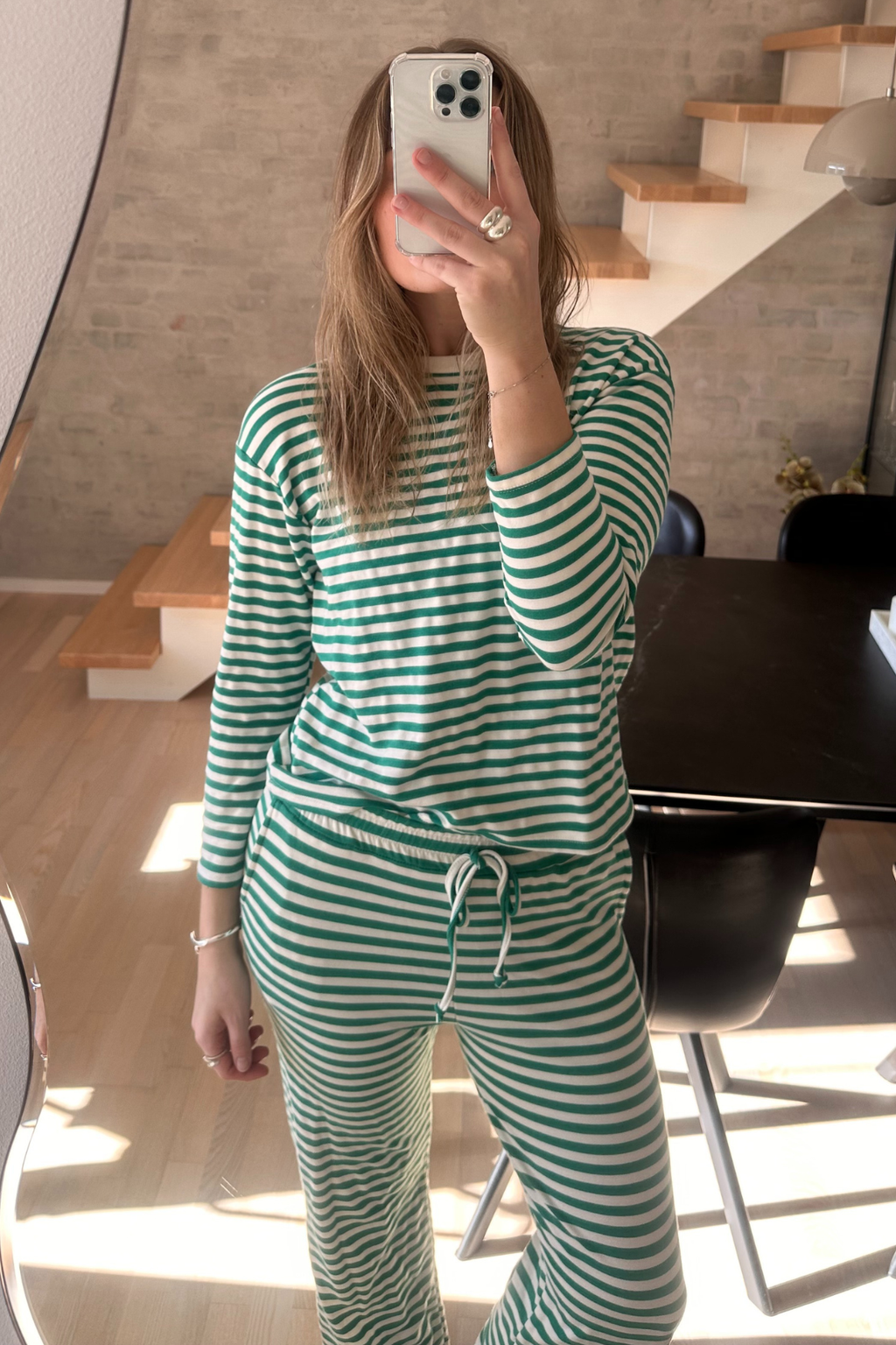 Gestript Pants - Groen
