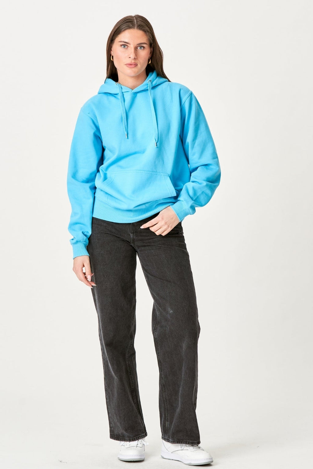 Oversized Hoodie - Turquoise Blauw