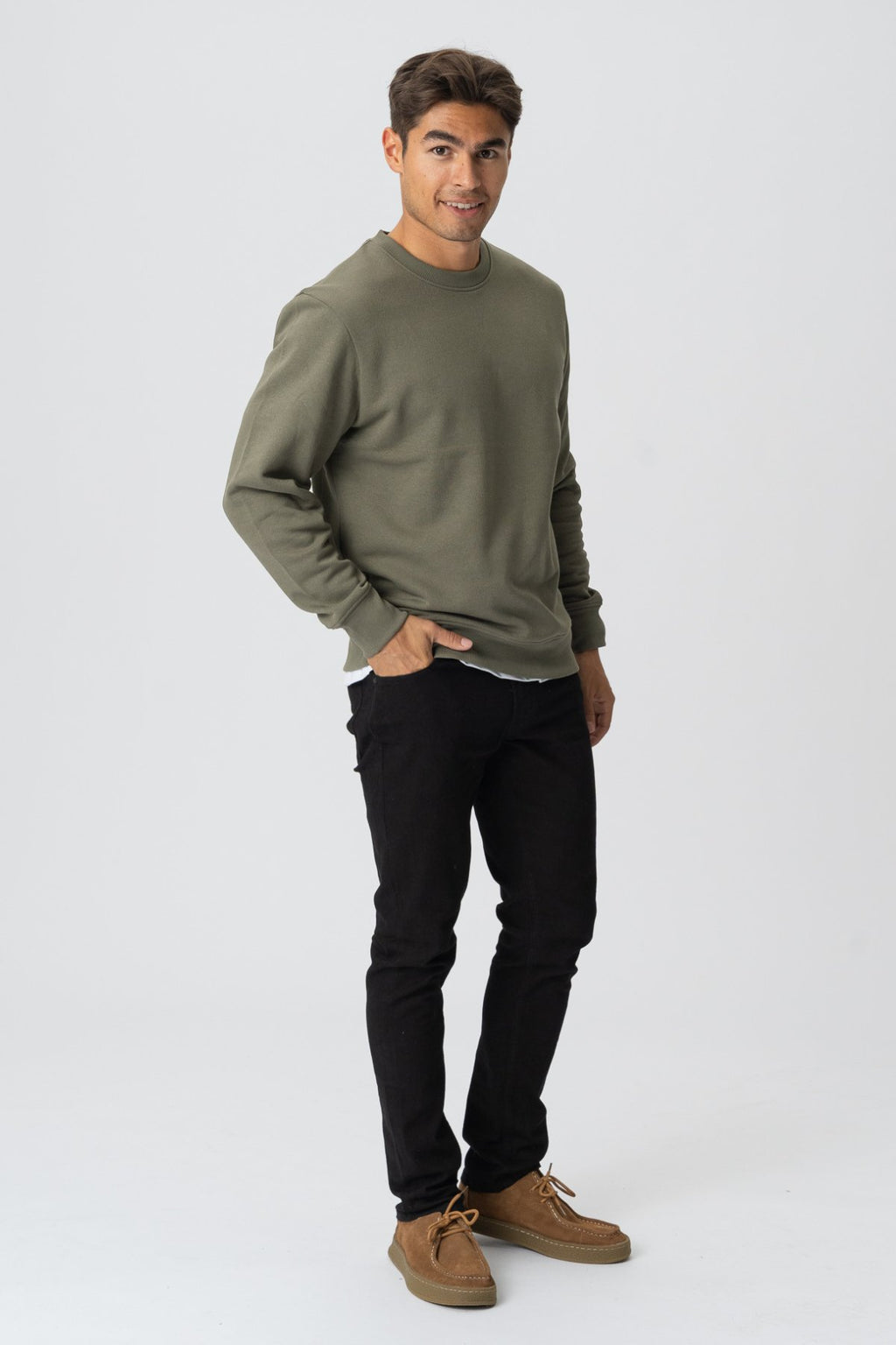 Sweatshirt Crewneck - Legergroen