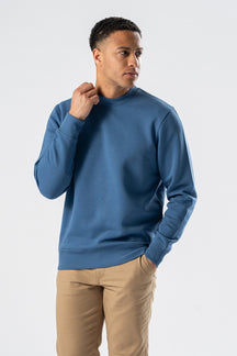 Sweatshirt Crewneck - Stoffig Blauw