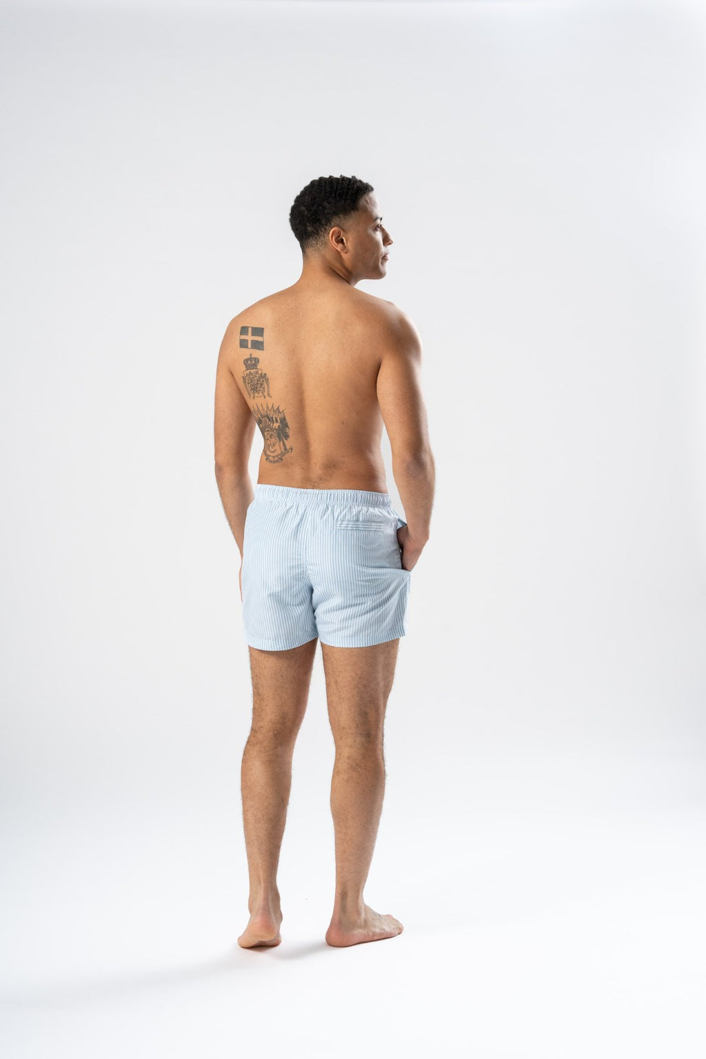 Swimshorts - Light Blue/White