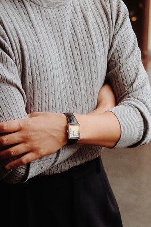 Pullover Cable Knit - Gray Melange