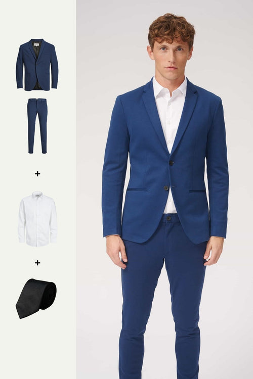 The Original Performance Suit™️ (Blue) + Shirt & Tie - Package Deal - TeeShoppen Group™ - Suit - TeeShoppen