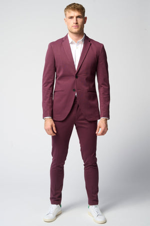 The Original Performance Suit™️ (Burgundy) + Overhemd & Stropdas - Package Deal (V.I.P)