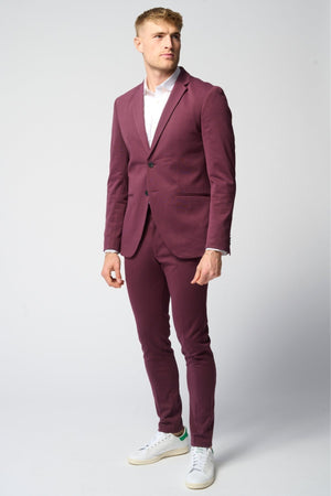 The Original Performance Suit™️ (Burgundy) + Overhemd & Stropdas - Package Deal (V.I.P)