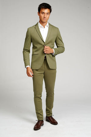 The Original Performance Suit™️ (Olive) + Shirt & Tie - Package Deal