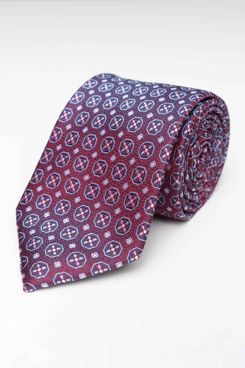 Tie - Burgundy Patterned - TeeShoppen Group™ - Accessories - TeeShoppen