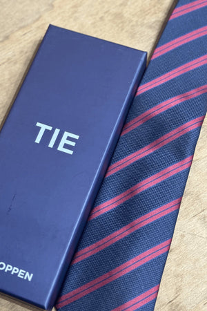 Tie - Navy/Dark Red