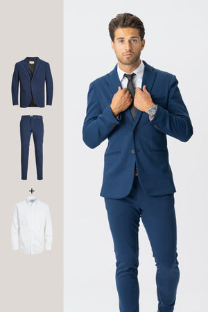 Performance Suit™️ (Blauw) + Performance Overhemd - Pakketdeal
